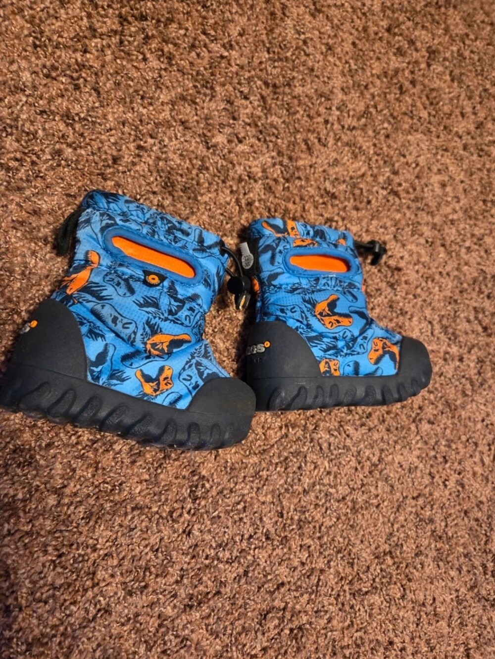 Bogs Kids Blue and Orange Winter Boots